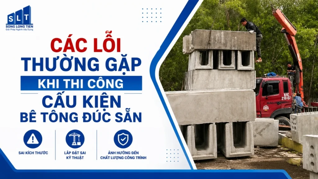 các lỗi thường gặp khi thi công cấu kiện bê tông đúc sẵn