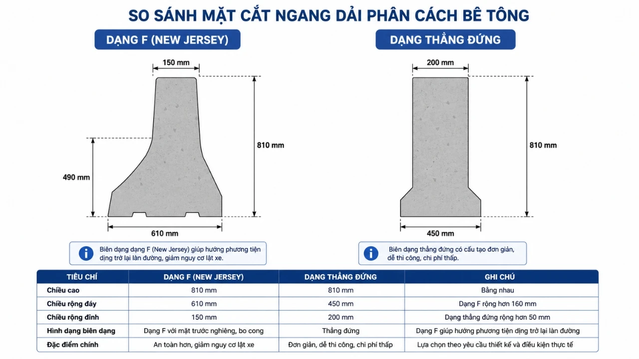 Kích Thước Dải Phân Cách